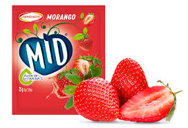 Refresco em pó Mid MORANGO 25g