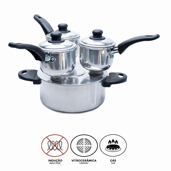 Cuscuzeira Drone Polida com 3 DuSertão