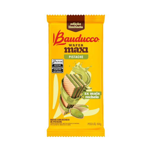 Wafer Maxi Pistache Bauducco 104g