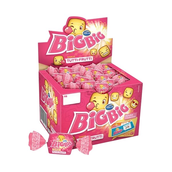 Caixa de Chiclete Big Big Tutti-Fruit 315g