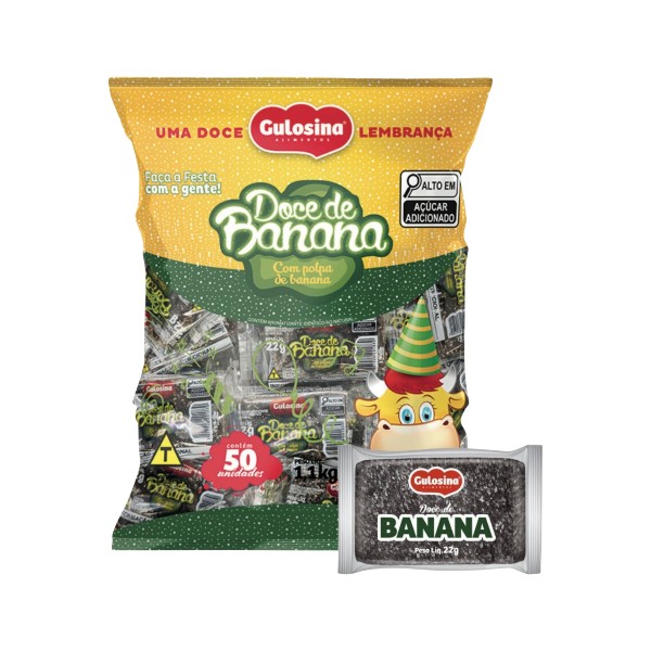 Doce de Banana Gulosina 50x22g - 1,1Kg